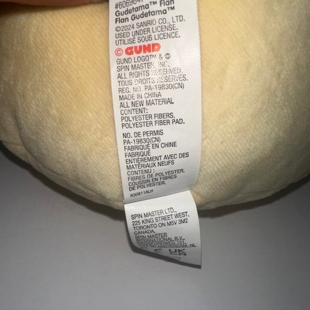Sanrio Gudetama Flan Plush GUND The Lazy Egg Dessert Kawaii Stuffed Toy 6069647 - Picture 4 of 4